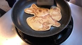 Familiar animals in Pancake Art