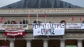 Entertainment industry workers occupy Paris Odéon Theatre in protest against COVID-19 restrictions