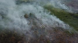 forest and land fires in the province of riau, indonesia.