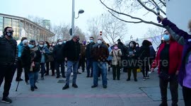 Madrid residents protest against privatisation of public services