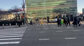 Senegalese march against their government failures at New York's UN headquarters