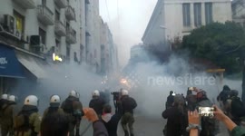 Clashes in Greek capital during protest in support of jailed hit man