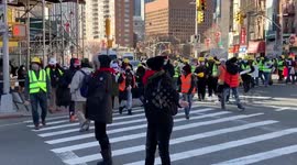 US: Protesters For Excluded Workers Shut Down Bridges In New York City