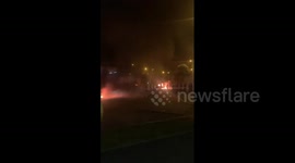 France: Young People Mob Burning Vehicles In Rillieux-La-Pape, Lyon