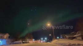 Beautiful polar lights appear over Canada