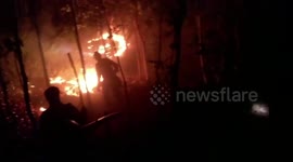 Forest fires cause air pollution in northern Thailand