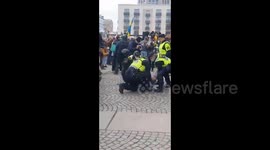 Hundreds of anti-lockdown protesters gather in centre of Swedish capital