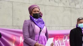 Manifestaciones 7 de marzo previo al 8 de marzo día de la mujer en Madrid, España