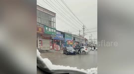 Motorist deliberately smashes into another vehicle over divorce dispute in northern China