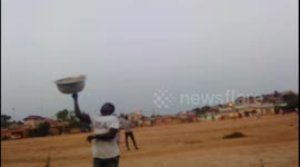 90 kilos man doing raw talent some where in Africa