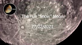Video of the Full Snow Moon via Telescope