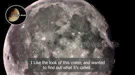 Looking at a Crater on the Moon