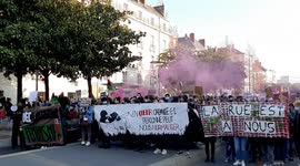 Feminists march during International Women's Day in France