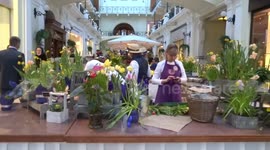 Flower Market in Petrovsky Passage celebrates the arrival of spring