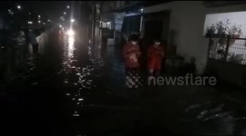 Indonesian city flooded after river overflows