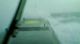 Navy Ship Facing Storm Force 10 In the Bay Of Biscay (Part 2)