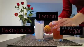 life hacks at home, lockdown in the house we devise a way to clean the toilet and remove scale with baking soda, vinegar and lemon juice