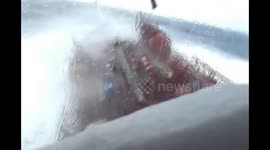 Ship In Storm - Chemical Tanker Nearly Capsizes When Hit By Massive Wave (40 Degree Inclination)