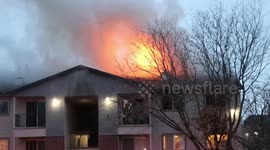 Utah apartment complex catches fire