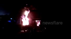 Firefighters tackle apartment fire in Whitehall, Ohio