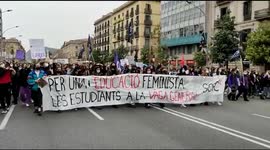 International Women's Day March in Barcelona