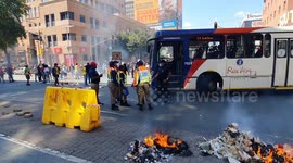 Clashes erupt as police fire rubber bullets at student protesters in Johannesburg