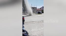 Dust devil tornadoes appear in front of shocked onlookers in Philippines