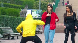 Georgian public left in hysterics by YouTuber's passionate rapping prank