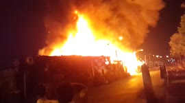 Huge fire breaks out on film set in Mumbai, India