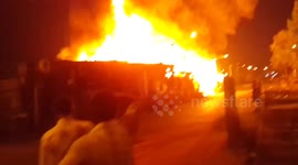 Huge fire breaks out on film set in Mumbai, India