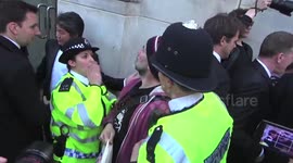Scuffles as Protesters Disrupt London Property Awards