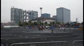 Drift crash in Tokyo