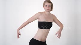 Art student moulds body like clay in