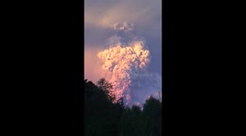 Eruption of Calbuco volcano