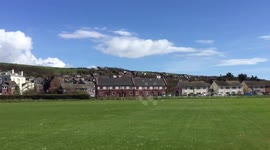Great North Air Ambulance landing at St Bees Cumbria