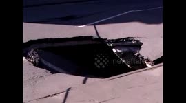 Sinkhole appears in Northampton street