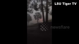 Huge thunderstorms rock Baton Rouge, Louisiana