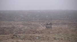 April snow blows across Northern Ireland