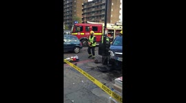 Car crash outside Southwark Station - 2