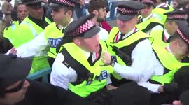 Police clash with protesters at 'Class War' demonstration in London