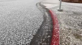 Surprise hail pelts Los Angeles area