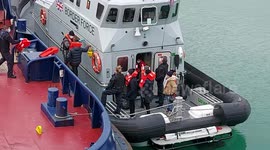 Border Force dropping off illegal migrants at Dover Port 115 arrived