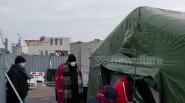 Illegal migrants being processed in Dover after Border Force collected them