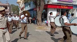 RSS Foot March On Hindu Maha Shivratri Festival In Rajasthan, India