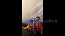 Quick and memorizing storm cloud seen over a Missouri sky
