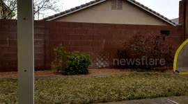 US: Cold Pacific Storm Brings Hail To Las Vegas, NV