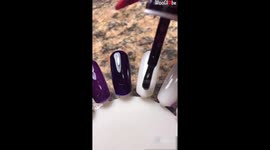 US woman's purple nail polish goes viral as she satisfyingly applies it to colour wheel
