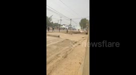 Protesters flee as police fire tear gas in Myanmar