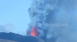 Thunderous eruptions heard as Mount Etna continues to show activity