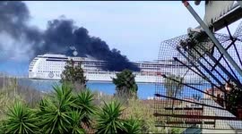 Greece: Fire Breaks Out On Docked Cruise Ship In Corfu